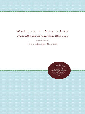 cover image of Walter Hines Page